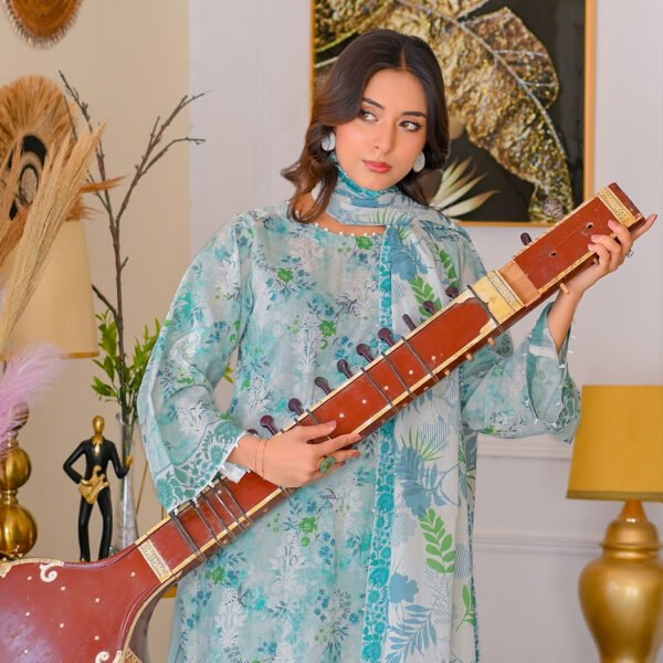 Digital Printed Premium Shirt. Digital Printed Premium Dupatta. Dyed Cambric Trouser